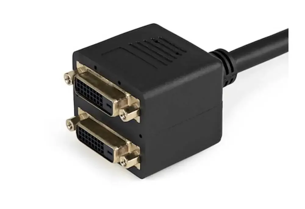 Digital Video Splitter Cable 1 ft DVI-D to 2x DVI-D M/F Dual Link Digital Video
